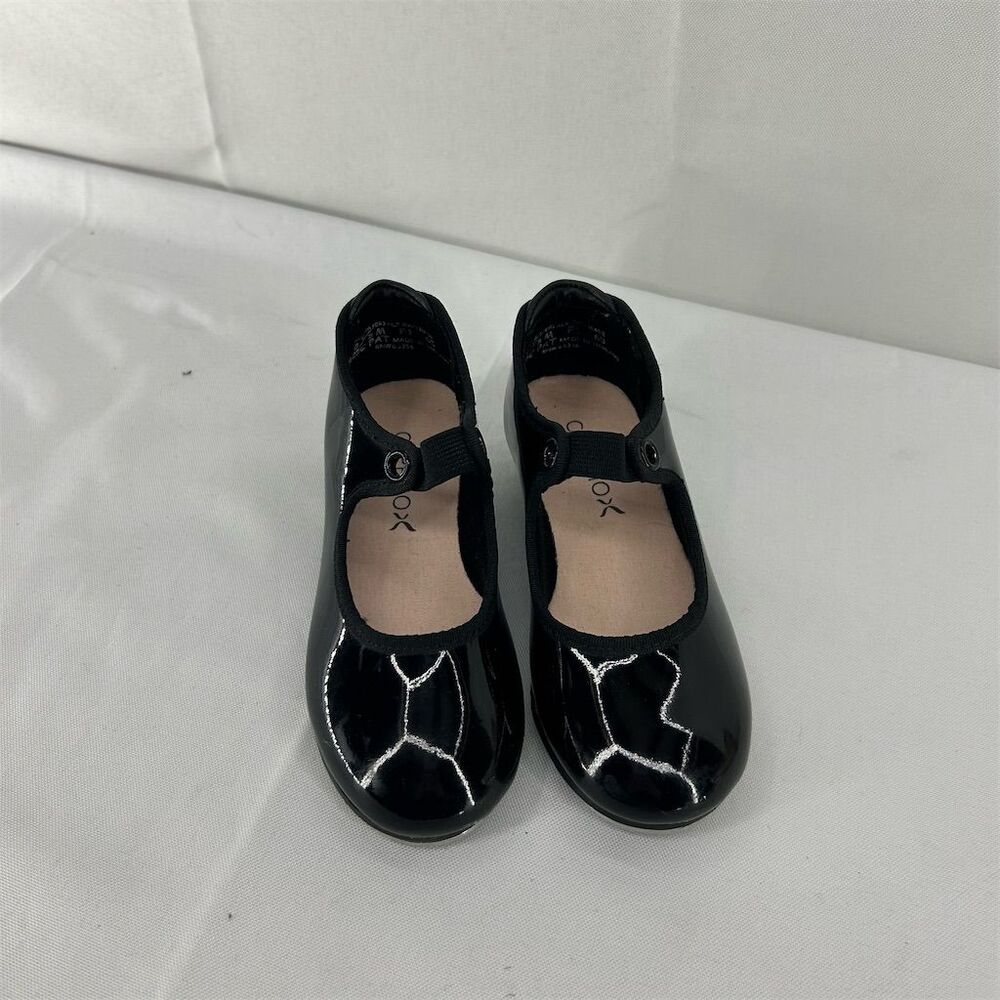 Capezio Tele Tone Tap Shoes Kids Size 8.5 Toddler  Black Dance Heel